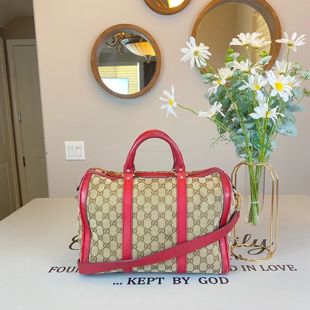 Gucci GG Logo Supreme Boston Shoulder Bag